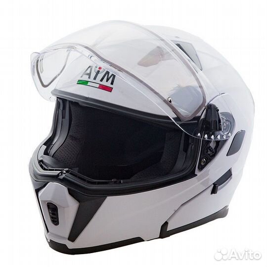 Мотошлем AIM JK906 white glossy