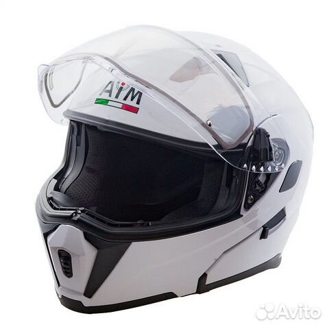 Мотошлем AIM JK906 white glossy