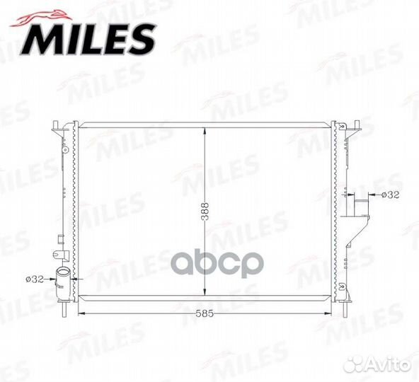 Радиатор renault duster/logan/sandero/ LADA largus