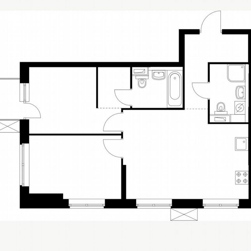 2-к. квартира, 60,3 м², 7/12 эт.