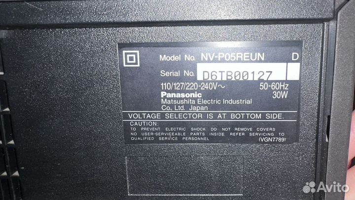 Видеомагнитофон panasonic NV-PO5reun