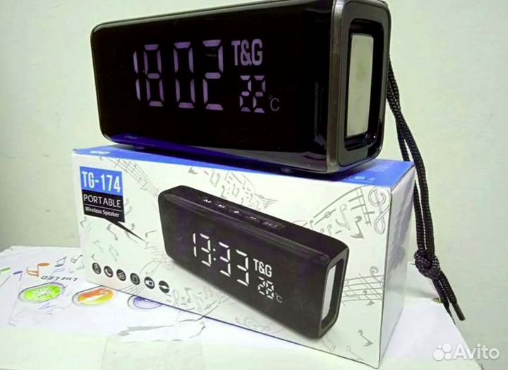 Колонка Bluetooth + Часы + Радио + USB+ Hands Free