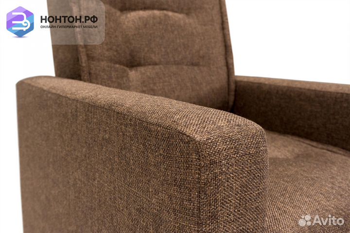 Кресло Лондон-2 рогожка коричневая