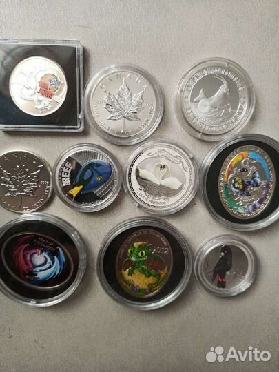 Серебряные монеты разных стран