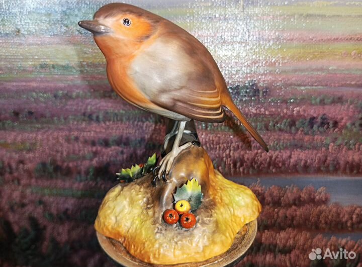 Royal Crown Derby.Робин.Статуэтка.Англия.Птица