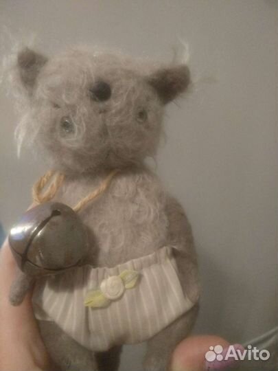 Котик Тедди коллекционный ручной работы