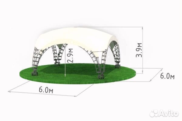 Арочный шатер high peak 6х6 от производителя