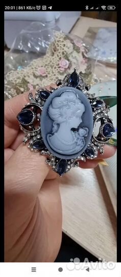 Брошь камея винтаж