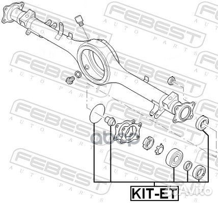 Комплект подшипников задн полуоси mazda BT-50 U