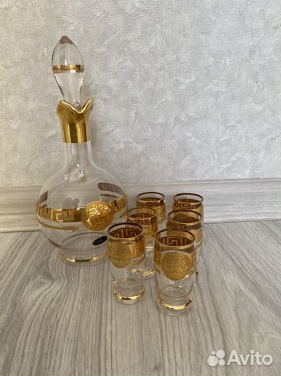 Графин стопки набор Чешское стекло Bohemia