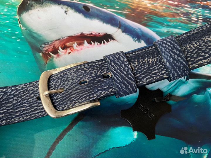 Ремень из натуральной кожи акулы