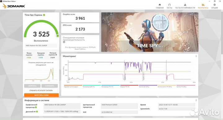 Видеокарта Rx 580(2048sp) 8gb gigabyte