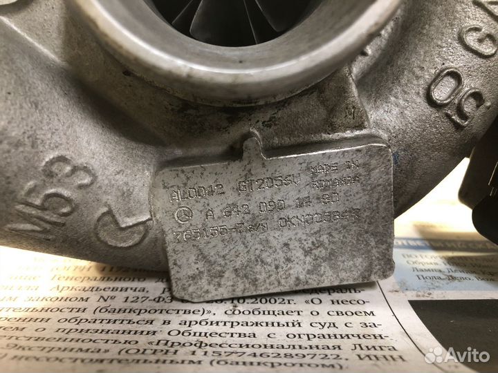 Турбина на Mercedes мотор OM642