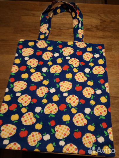 Сумка шопер из хлопка с подкладом