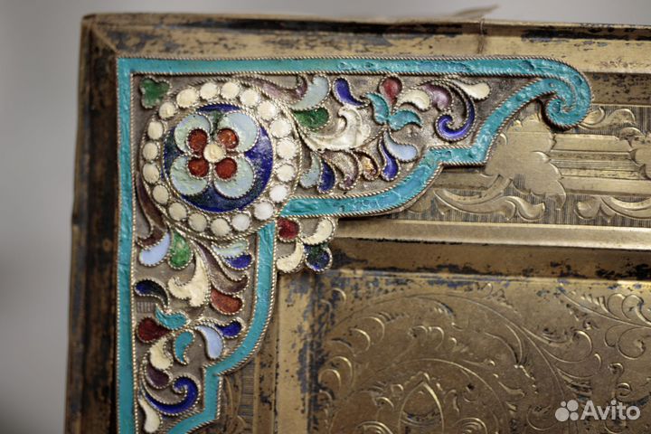 Икона Николаи Чудотворец, серебро, эмаль, 414