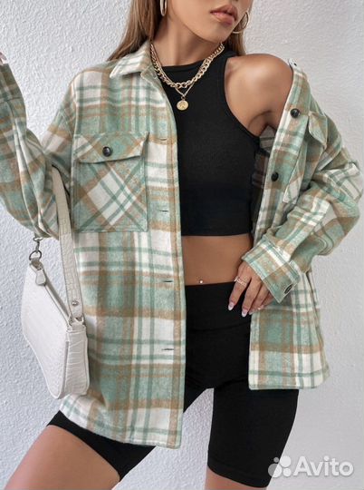 Рубашка шерстяная oversize