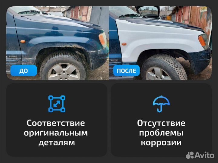 Левое крыло Kia Sedona I (2001–2007) Киа Седона 1 (2001–2007)