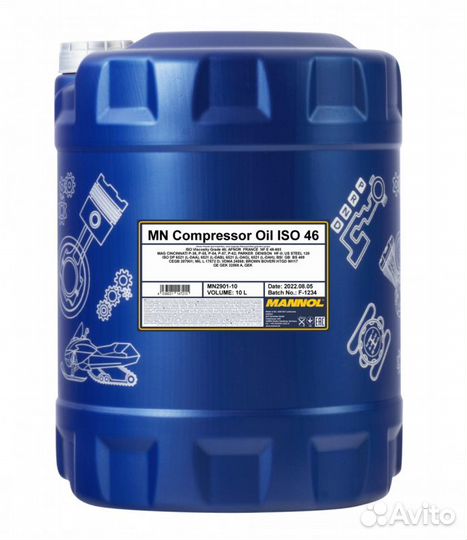 Масло компр 46 Mannol Compressor Oil ISO 10л