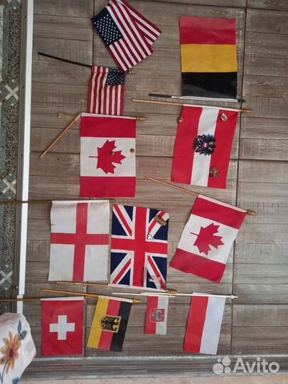 Флаги США, Англии, Канады и др