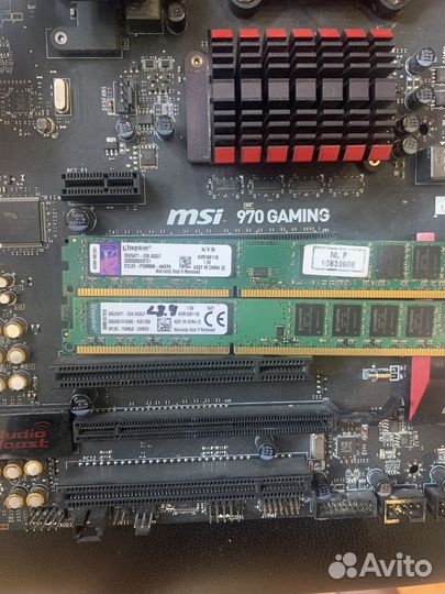 Материнская плата msi 970 gaming+ amd fx6200+16гб