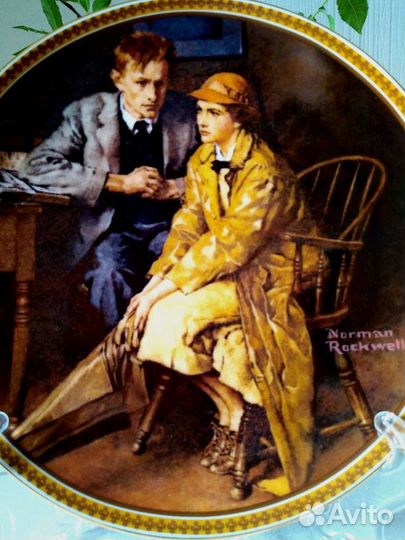 Антикварные тарелки из фарфора, Норман Роквел