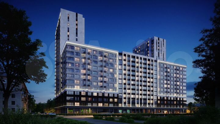 2-к. квартира, 67,7 м², 16/22 эт.