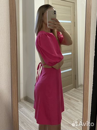 Платье женское розовое