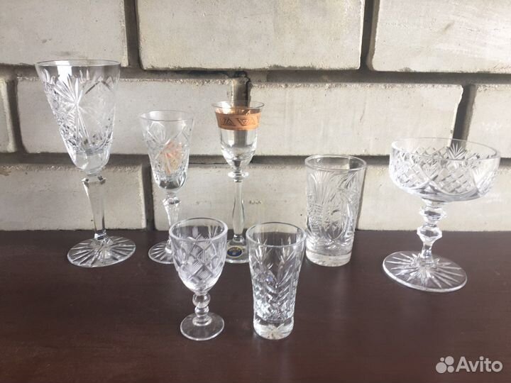 Вазы, салатники, рюмки хрусталь