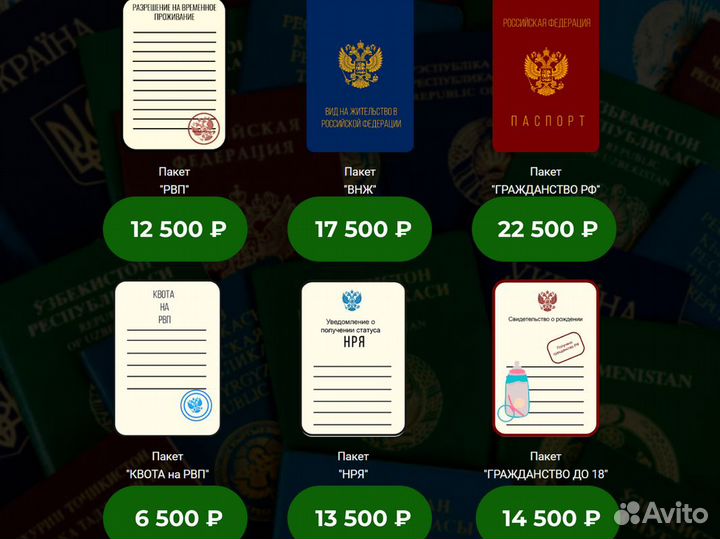 Миграционный юрист / РВП / ВНЖ / Гражданство РФ