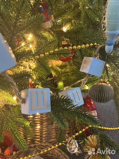 Гирлянда керамические кубики