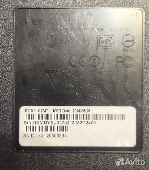 Acer E5-511 на запчасти