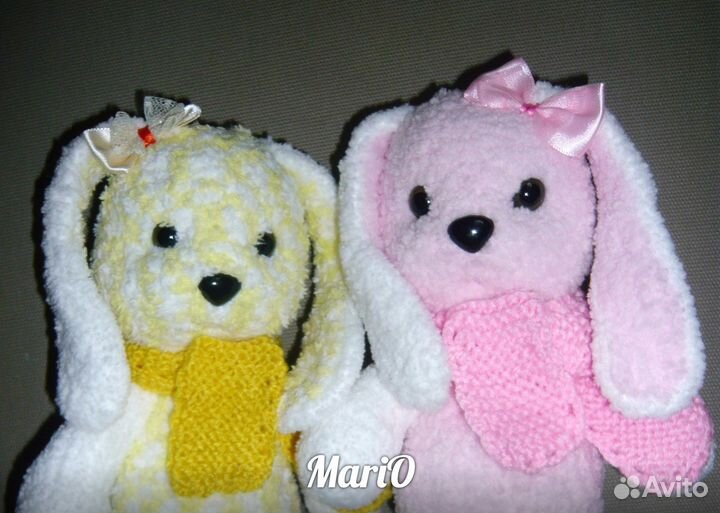 Мишки Тедди и Зайчики крючком из софти