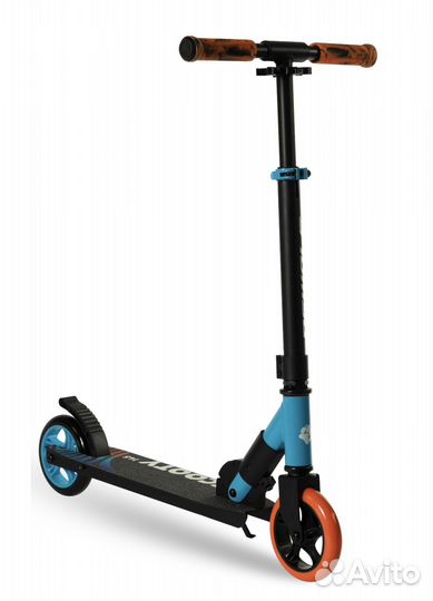 Самокат Городской DeWolf scooty 145,черный, синий