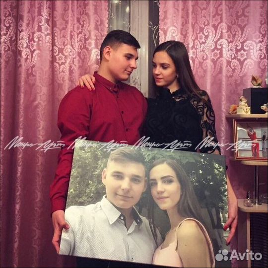 Портрет по фото на холсте на заказ Ковров