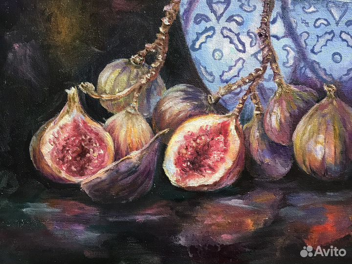 Картина маслом натюрморт фрукты