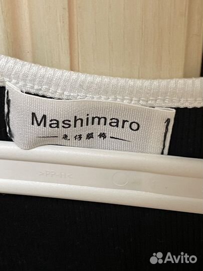 Топ чёрно-белый one size