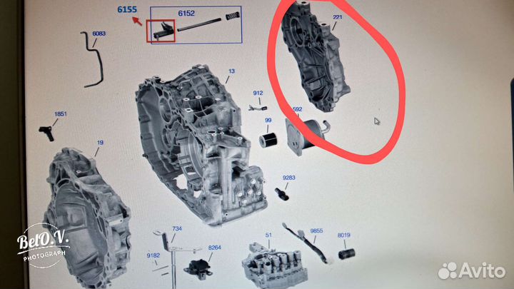 Задняя крышка вариатора 1XT2D Ниссан Nissan JF011
