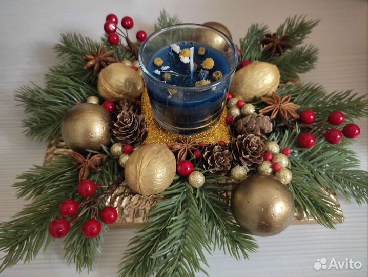Украшение на стол для подсвечника