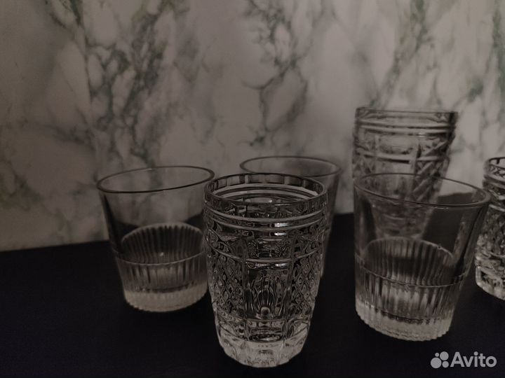 Стаканы хрустальные СССР (6 штук лотом)