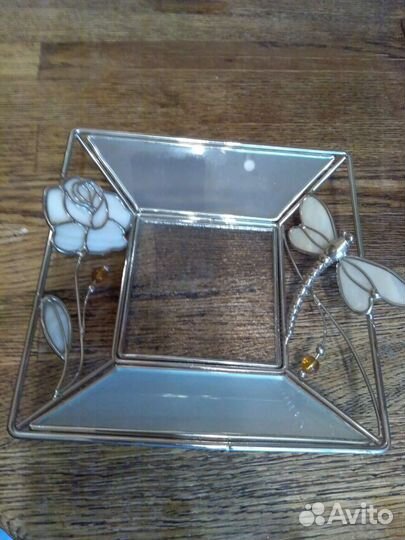 Вазочка с декором из натурального перламутра