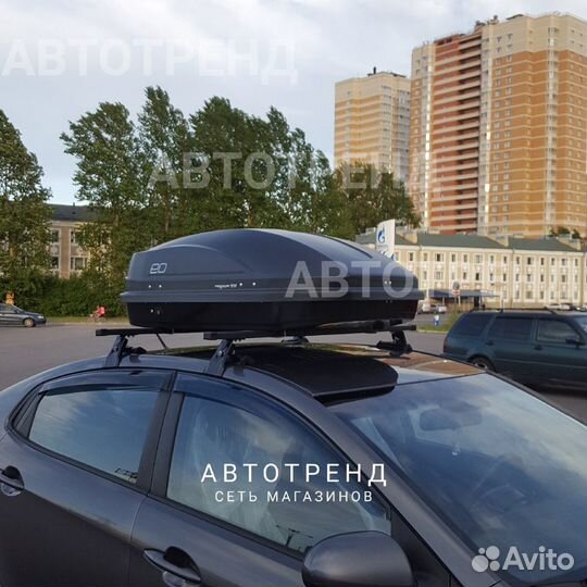 Кофр на крышу Магнум 300 черный карбон