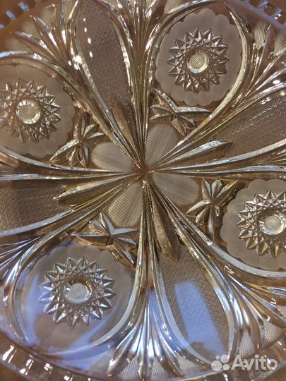 Ваза для фруктов богемия.диаметр 28см