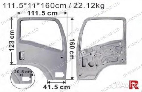Дверь RH Isuzu Elf NQR90 NPR75 NLR85 NMR85 2008