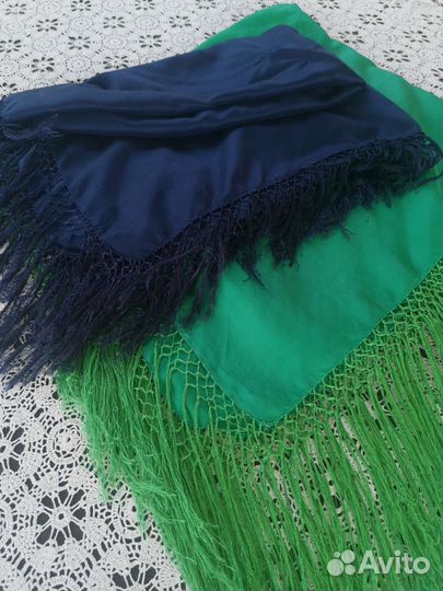 Платок шаль дикий шёлк натуральный