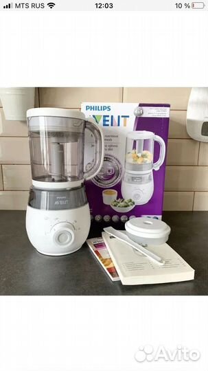 Пароварка блендер philips avent 4 в 1