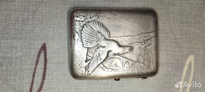 Портсигар серебряный