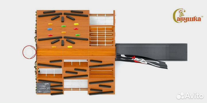 Спортивный комплекс баскетбольное кольцо горка