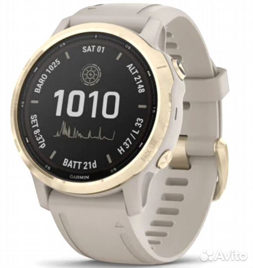 Часы Garmin Fenix 6S Pro Solar Light Gold