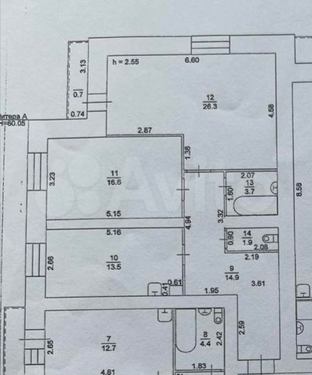 2-к. квартира, 78 м², 14/20 эт.
