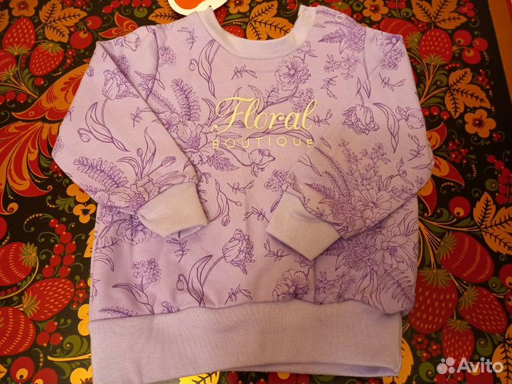 Кофта свитшот новая с биркой 74 размер